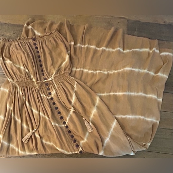 TIARE HAWAII Ryden Maxi Dress Strapless in Sand Dunes Lightweight Elastic waist - Picture 10 of 10